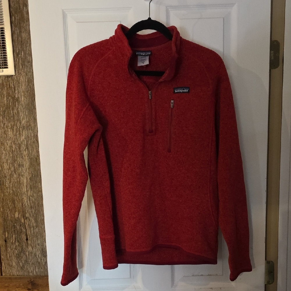 Patagonia Men's Zip-Up Sweater in Vibrant Red